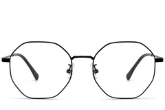 BS1913-0024_Black_Geometric_Metal_Glasses_front