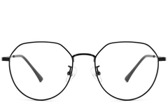 BS1913-0029_Black_Geometric_Metal_Glasses_front