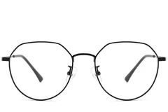 BS1913-0029_Black_Geometric_Metal_Glasses_front