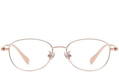 BS1913-0034_Golden_Oval_Metal_Glasses_front