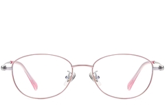 BS1913-0036_Pink_Oval_Metal_Glasses_front