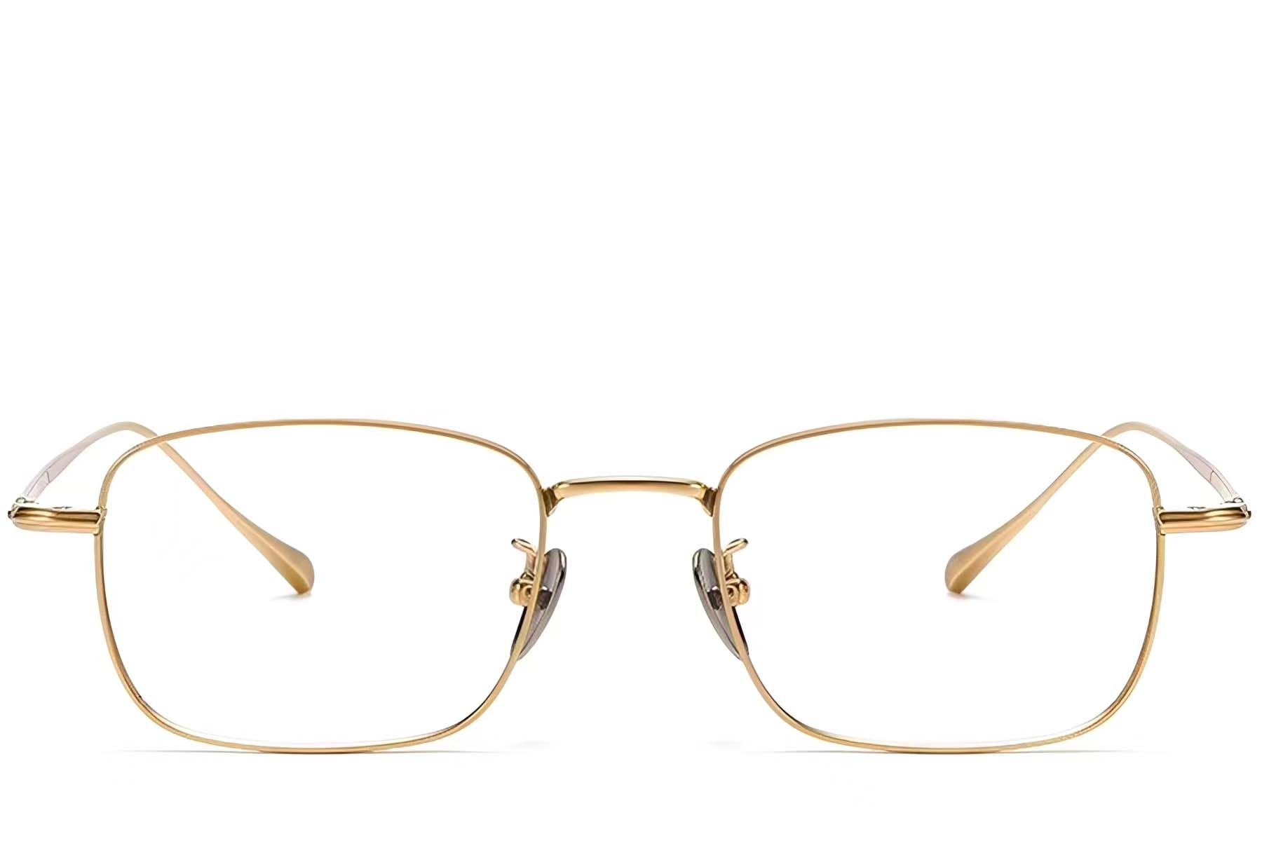 BS1913-0038_Golden_Rectangular_Metal_Glasses_front