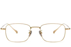 BS1913-0038_Golden_Rectangular_Metal_Glasses_front