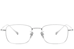 BS1913-0040_Silver_Rectangular_Metal_Glasses_front