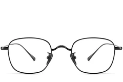 BS1913-0047_Black_Rectangular_Metal_Glasses_front