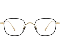 BS1913-0048_Black_Rectangular_Metal_Glasses_front