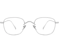 BS1913-0049_Silver_Rectangular_Metal_Glasses_front