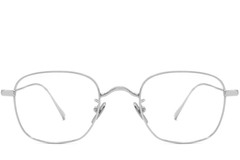 BS1913-0049_Silver_Rectangular_Metal_Glasses_front