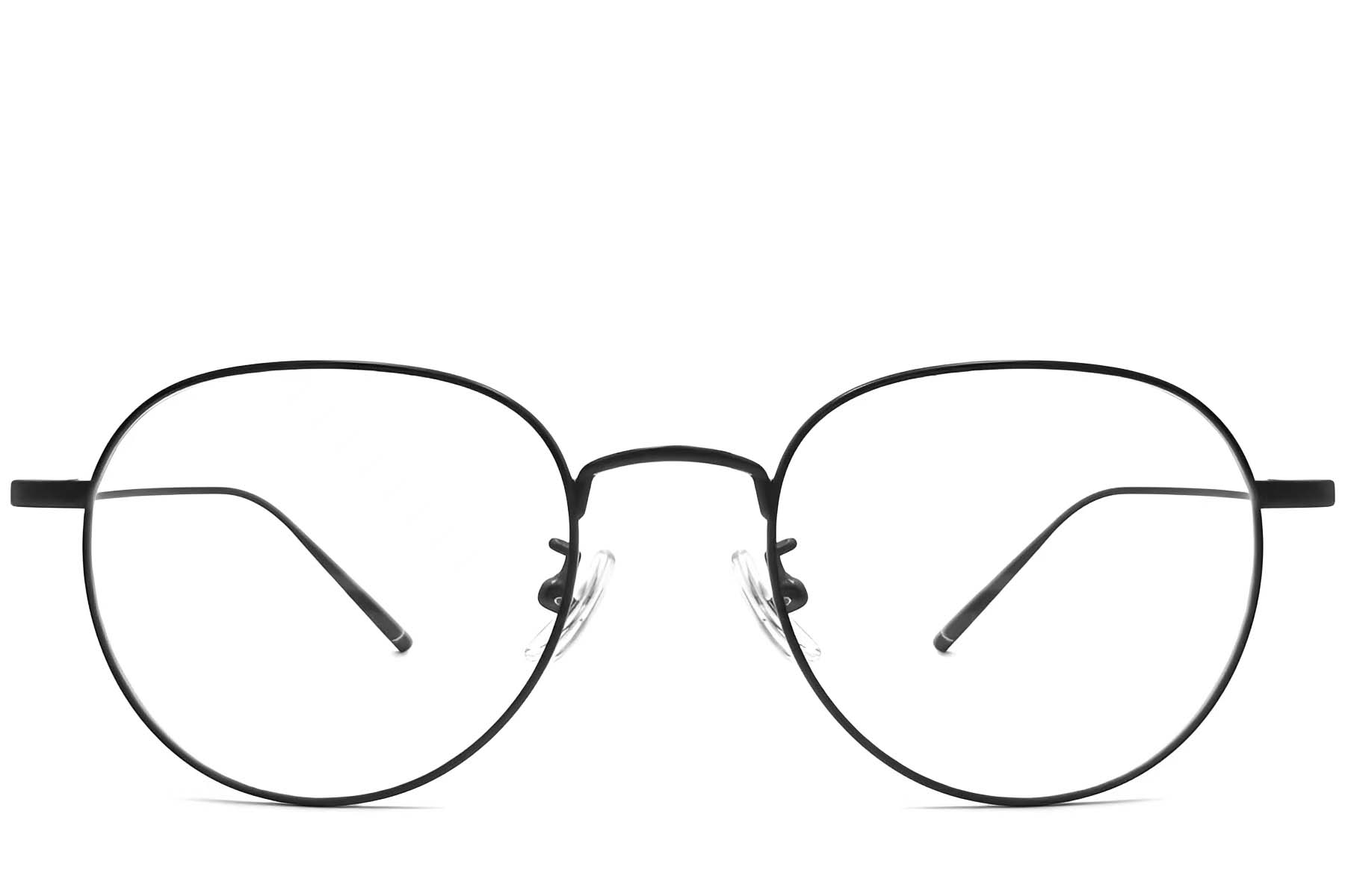 BS1913-0061_Black_Oval_Titanium_Glasses_front