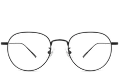 BS1913-0061_Black_Oval_Titanium_Glasses_front