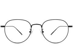 BS1913-0061_Black_Oval_Titanium_Glasses_front