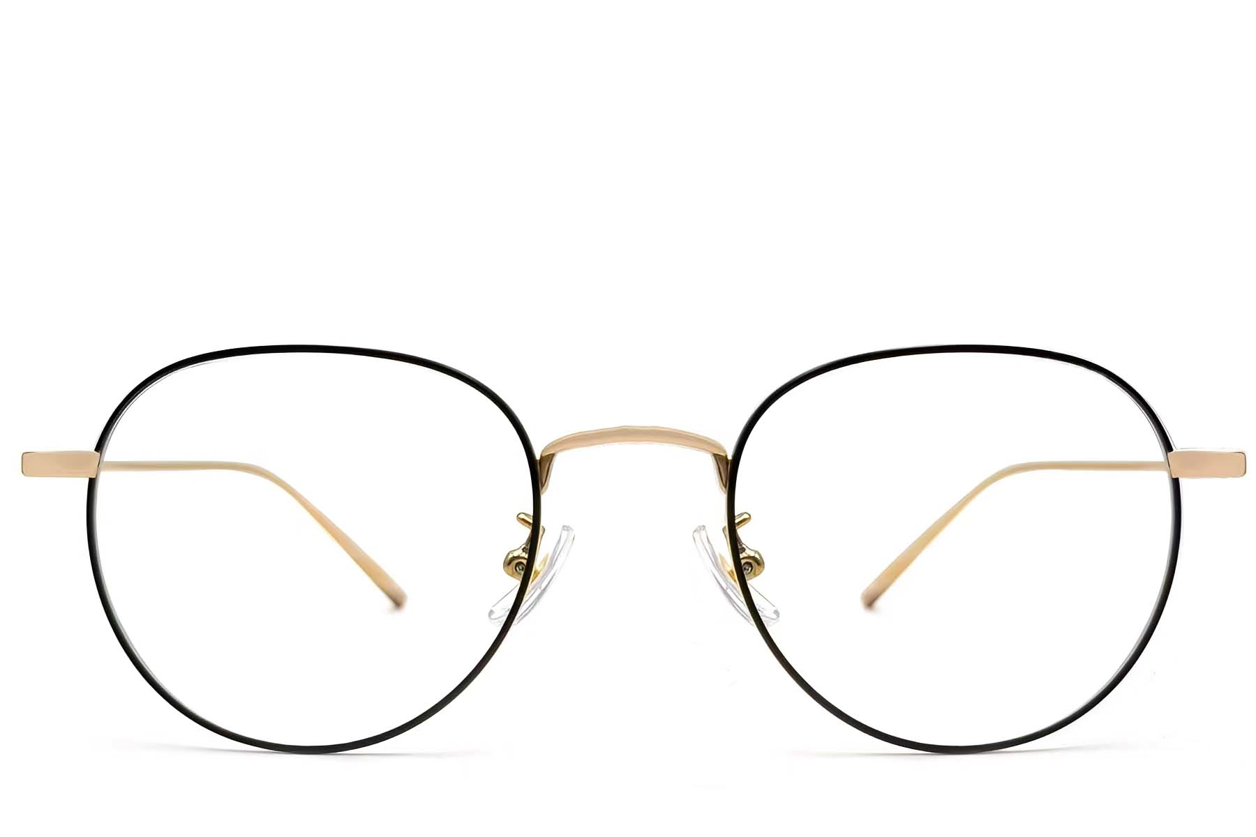 BS1913-0064_Black_Oval_Titanium_Glasses_front