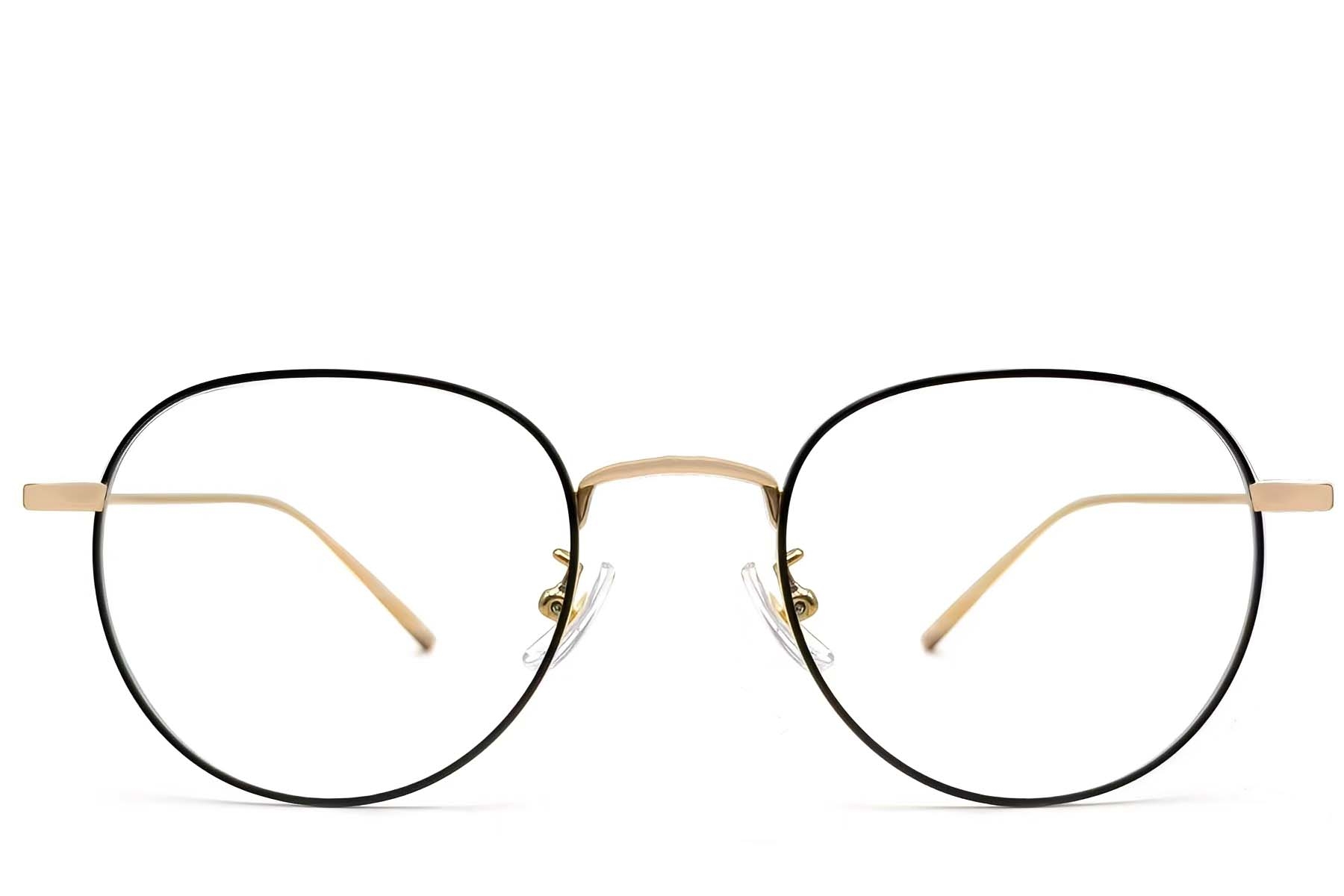 BS1913-0064_Black_Oval_Titanium_Glasses_front