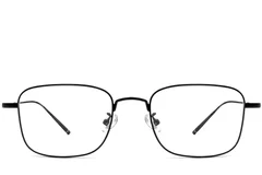 BS1913-0071_Black_Rectangular_Titanium_Glasses_front
