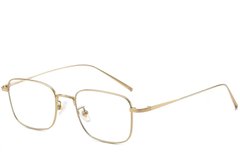 Gafas rectangulares de titanio dorado #BS1913-0072