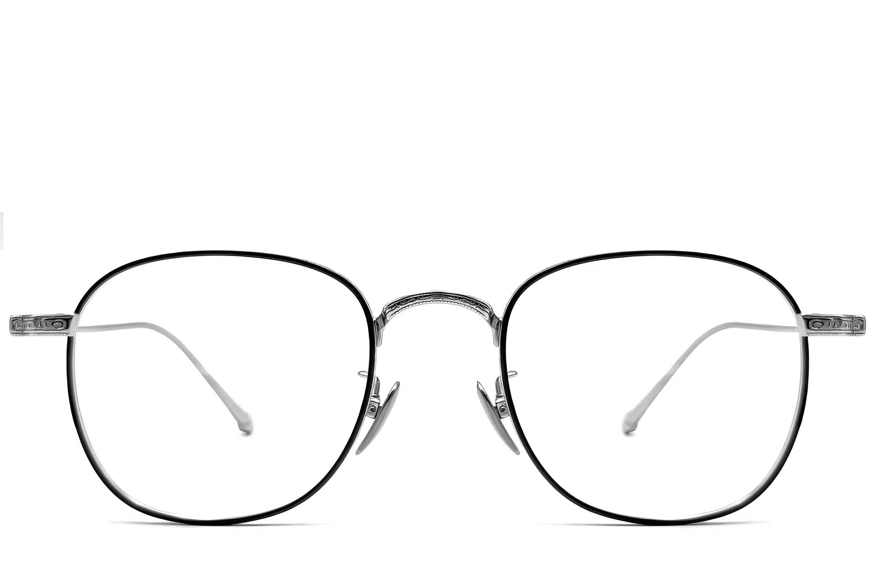 BS1913-0078_Black_Oval_Titanium_Glasses_front