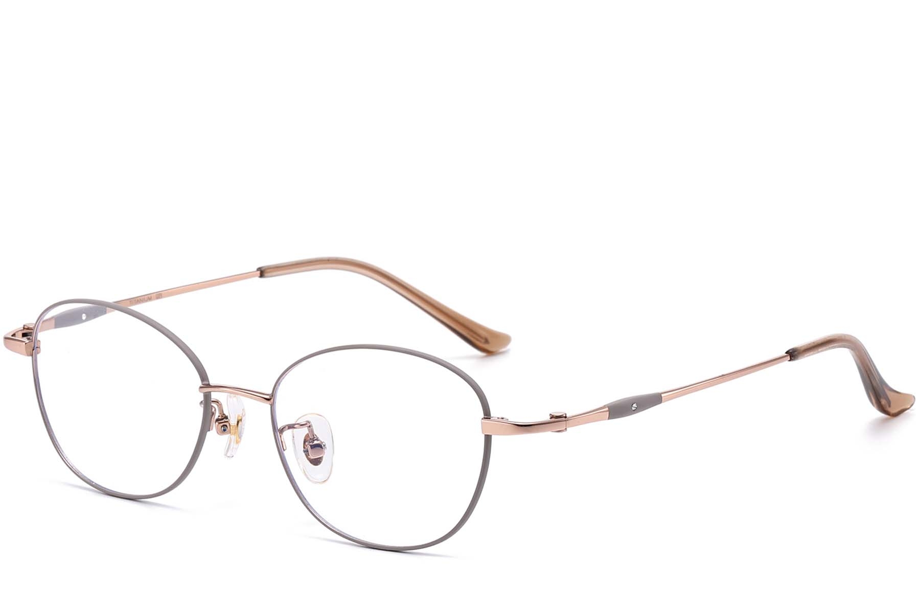 Oval Grey Titanium Glasses #BS1913-0104