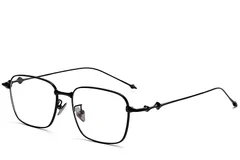Gafas rectangulares de titanio negro #BS1913-0112