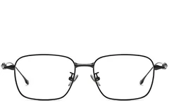 BS1913-0112_Black_Rectangular_Titanium_Glasses_front