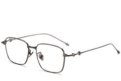 Gafas rectangulares de titanio gris #BS1913-0113