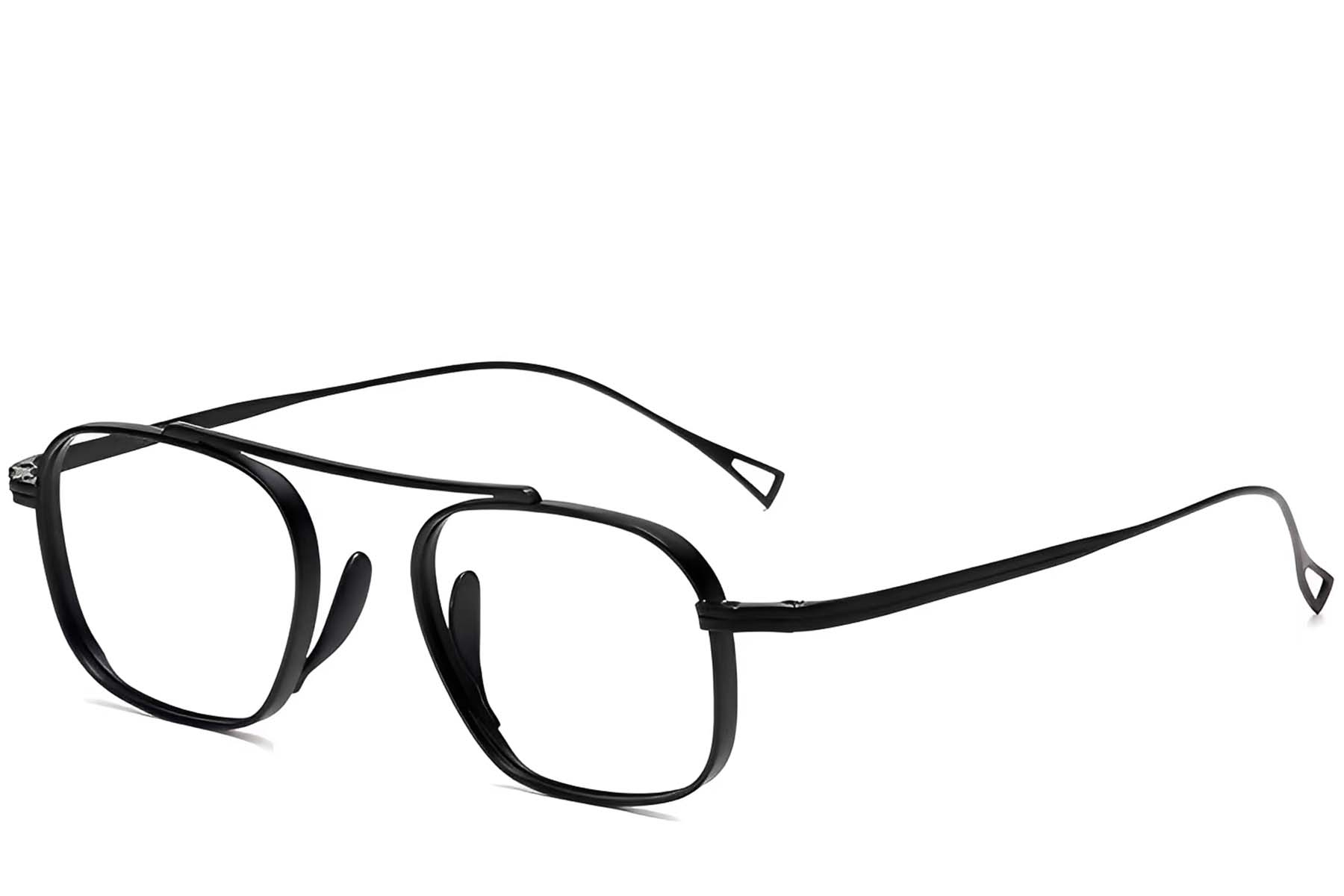 Gafas de aviador de titanio negro #BS1913-0135