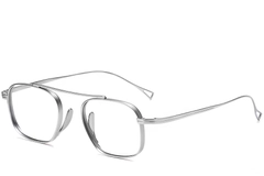 Gafas de aviador de titanio plateado #BS1913-0137