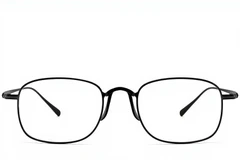BS1913-0143_Black_Rectangular_Titanium_Glasses_front