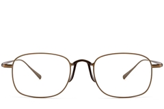 BS1913-0144_Brown_Rectangular_Titanium_Glasses_front