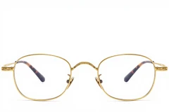 BS1913-0149_Golden_Oval_Titanium_Glasses_front