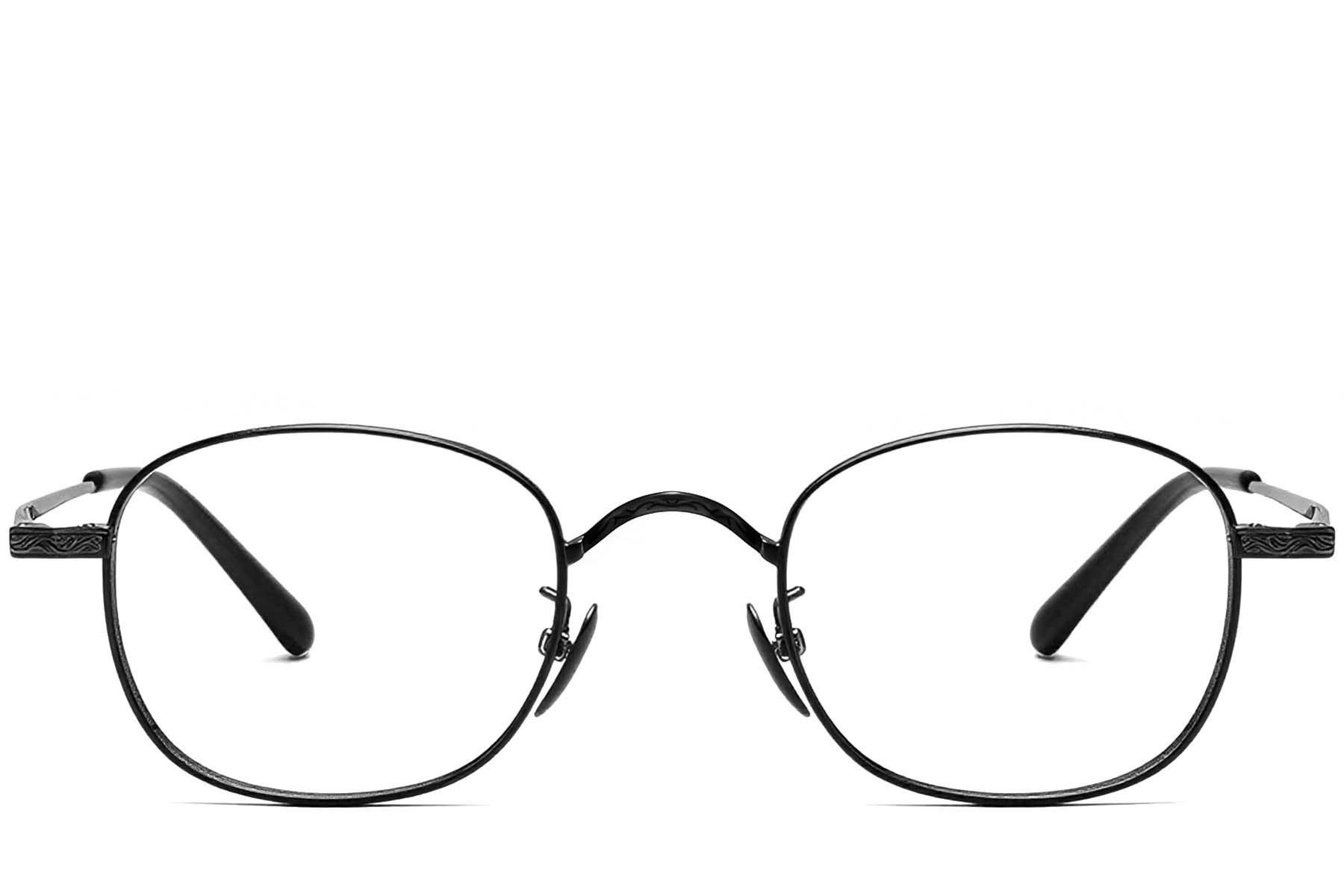 BS1913-0150_Black_Oval_Titanium_Glasses_front