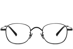 BS1913-0150_Black_Oval_Titanium_Glasses_front