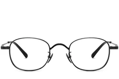 BS1913-0150_Black_Oval_Titanium_Glasses_front