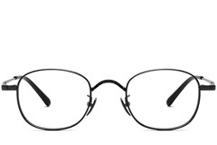 BS1913-0150_Black_Oval_Titanium_Glasses_front