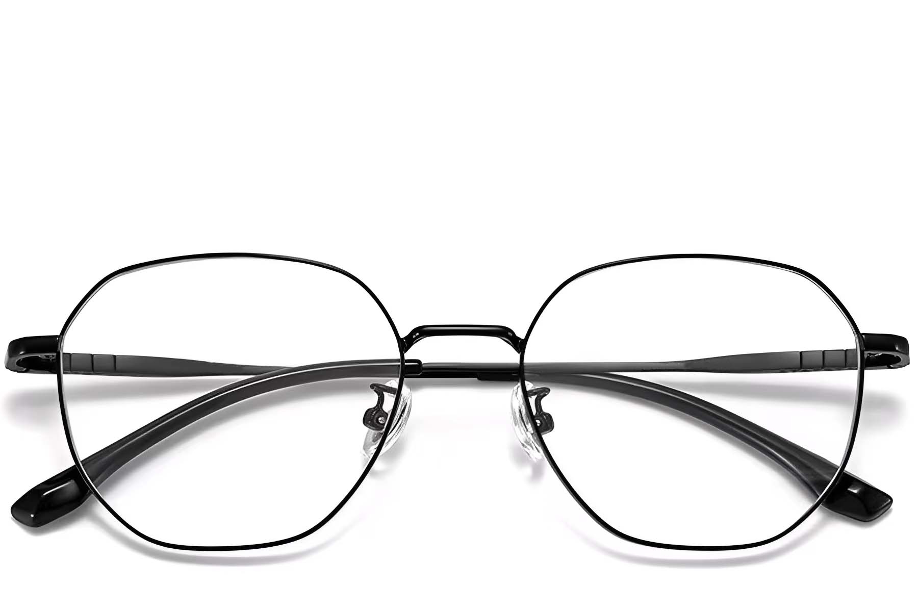 BS1913-0151_Black_Geometric_Titanium_Glasses_front