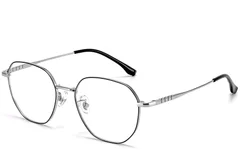 Geometrische zwarte titanium bril #BS1913-0153