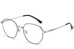 Geometrische zwarte titanium bril #BS1913-0153