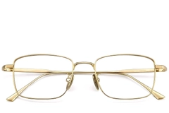 BS1913-0157_Golden_Rectangular_Titanium_Glasses_front