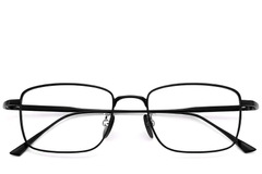 BS1913-0158_Black_Rectangular_Titanium_Glasses_front