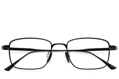 BS1913-0158_Black_Rectangular_Titanium_Glasses_front
