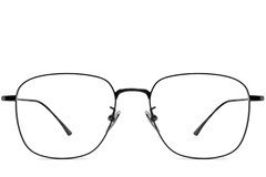BS1913-0161_Black_Rectangular_Titanium_Glasses_front