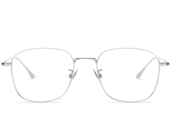 BS1913-0162_Silver_Rectangular_Titanium_Glasses_front