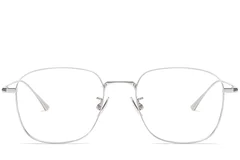 BS1913-0162_Silver_Rectangular_Titanium_Glasses_front
