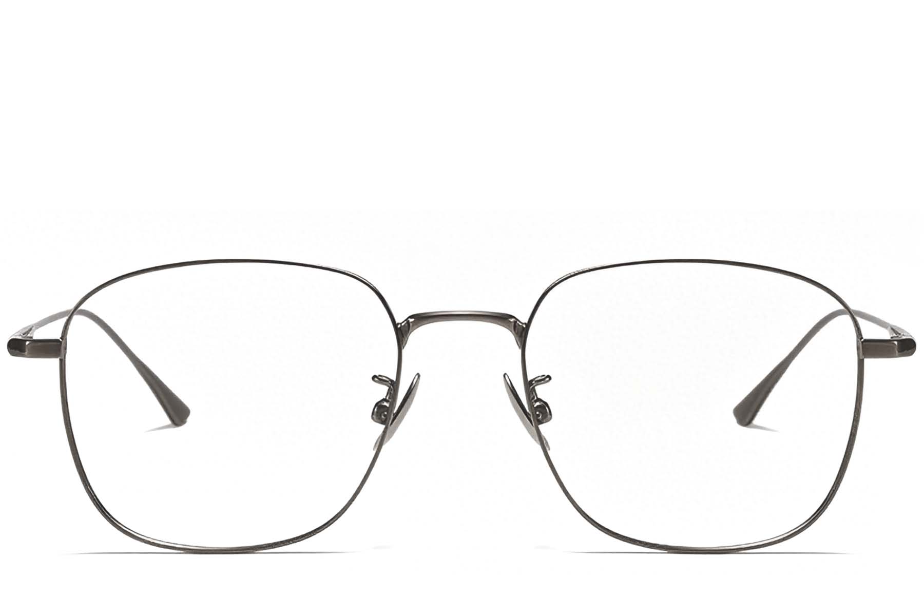 BS1913-0163_Grey_Rectangular_Titanium_Glasses_front