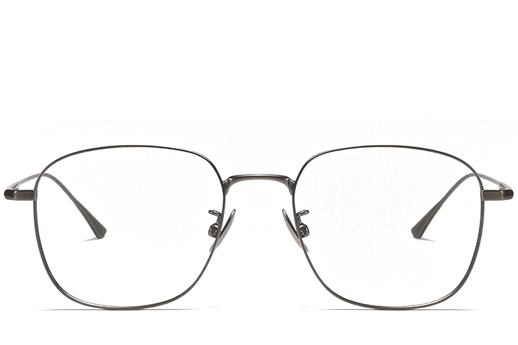 BS1913-0163_Grey_Rectangular_Titanium_Glasses_front