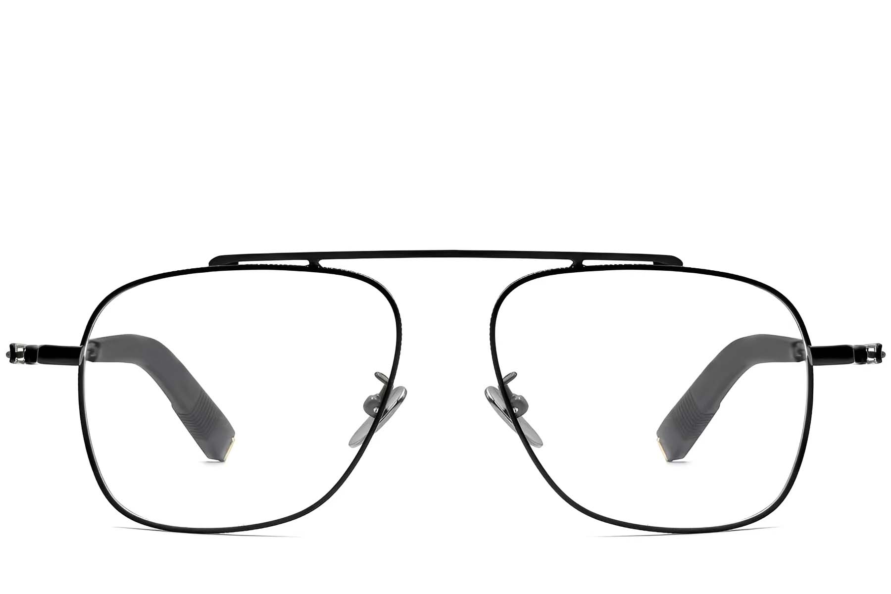 BS1913-0166_Black_Aviator_Titanium_Glasses_front