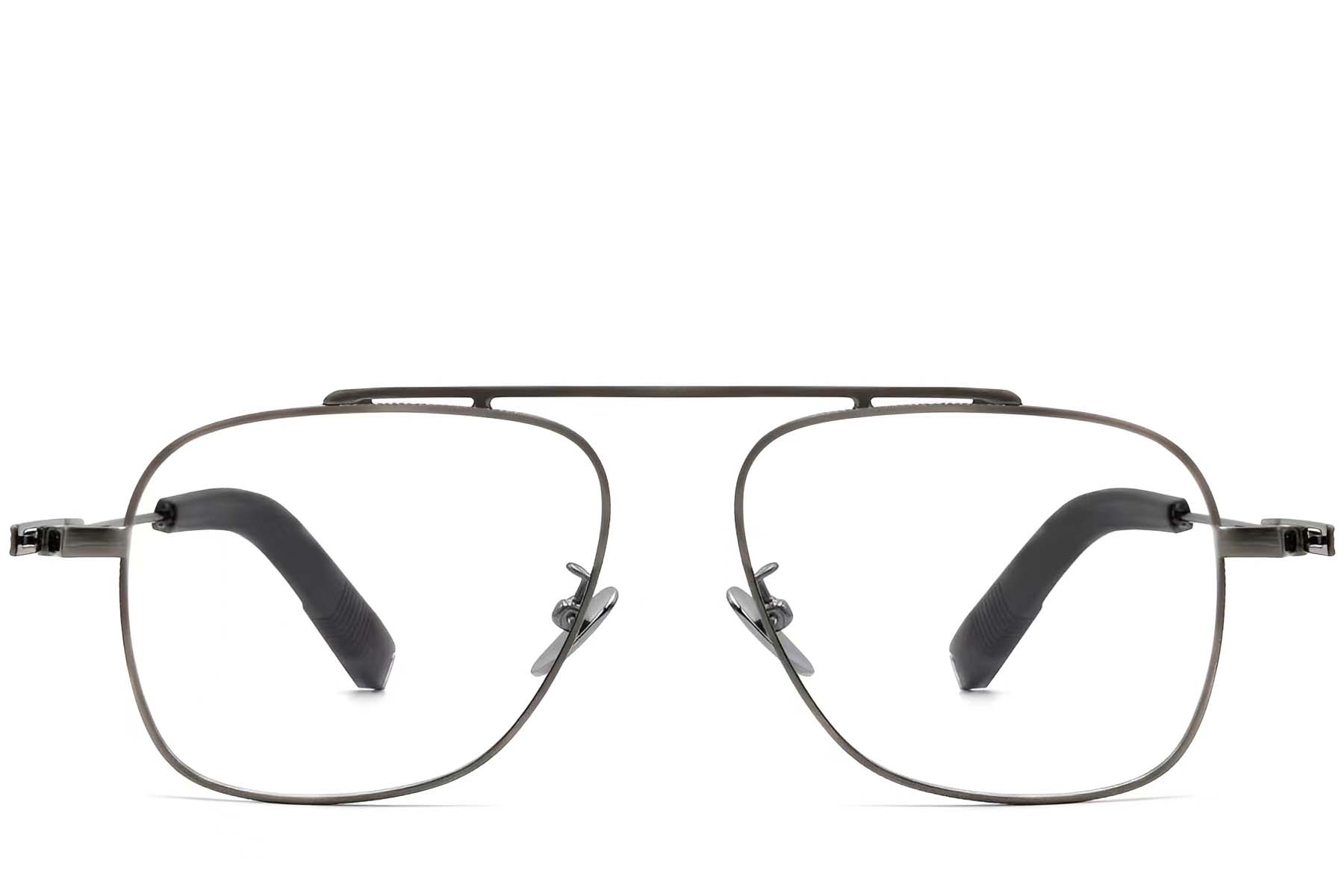 BS1913-0169_Grey_Aviator_Titanium_Glasses_front