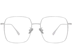 BS1913-0170_Silver_Rectangular_Titanium_Glasses_front
