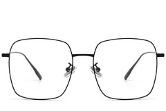 BS1913-0172_Black_Rectangular_Titanium_Glasses_front