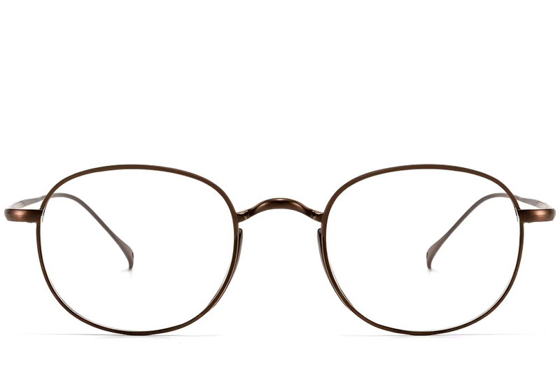Copper Color Spectacles Oval Copper Titanium Glasses #BS1913-0183 Optics - CA