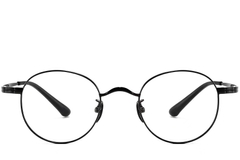 BS1913-0193_Black_Oval_Titanium_Glasses_front